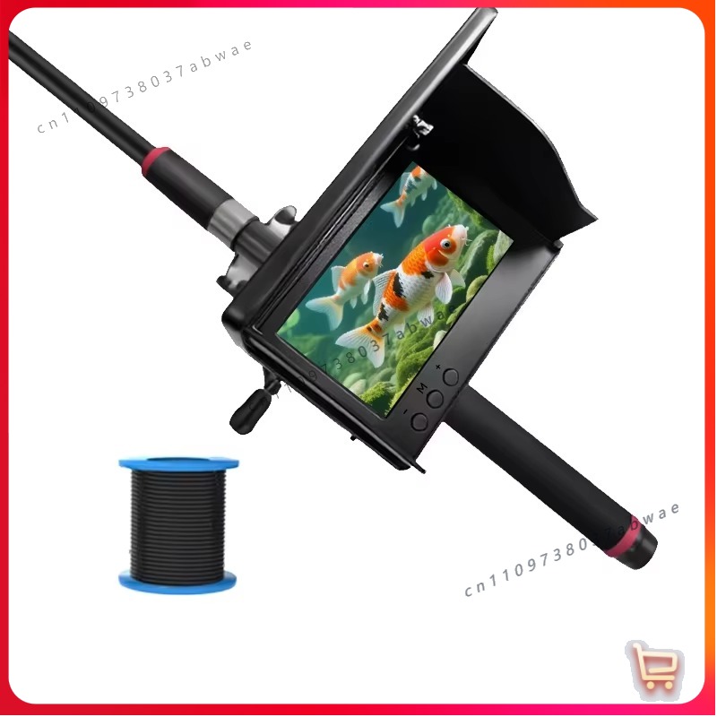 Fish Finder Cable - Onderwatervisvinder: 5 inch draagbaar, oplaadbaar systeem