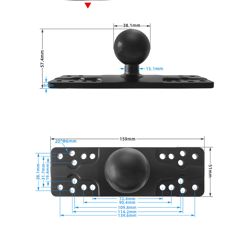 1,5 inch montagebeugel voor ma - Fish Finder Mount recensie en prijs